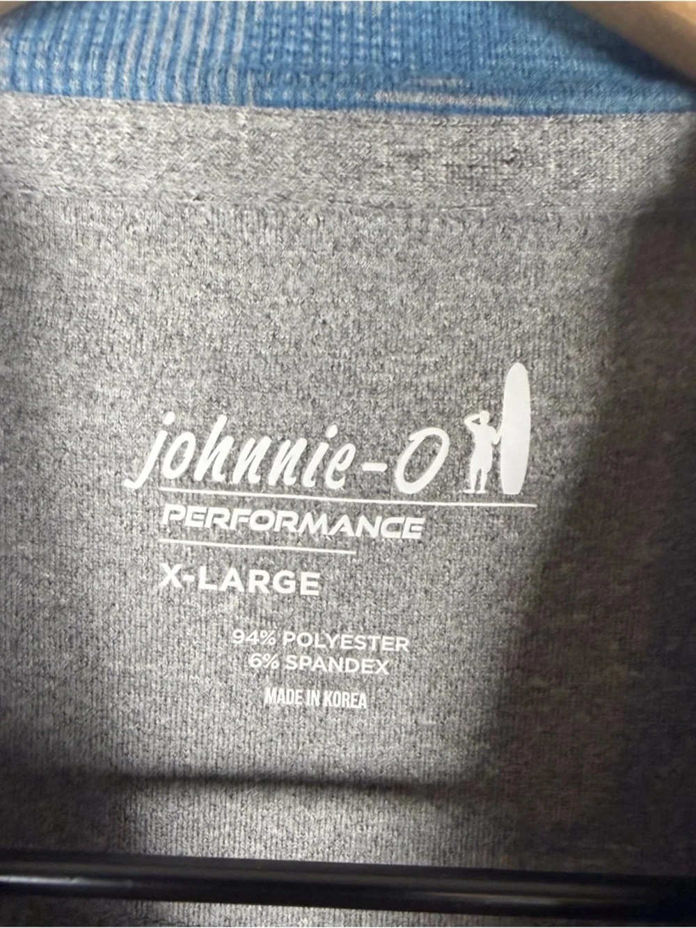 Johnnie-o Dowell Performance Fleece Camo 1/4 Zip Sweatshirt Mens Size XL Blue